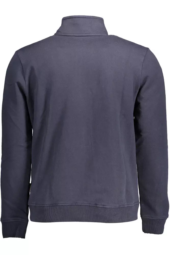 Blue Cotton Men Sweater - SEHABRANDS