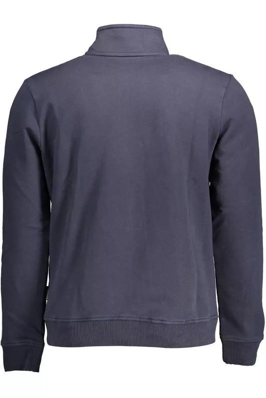 Blue Cotton Men Sweater - SEHABRANDS