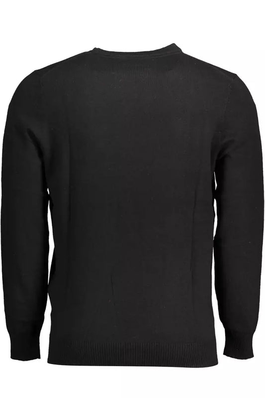 Black Cotton Men Sweater - SEHABRANDS