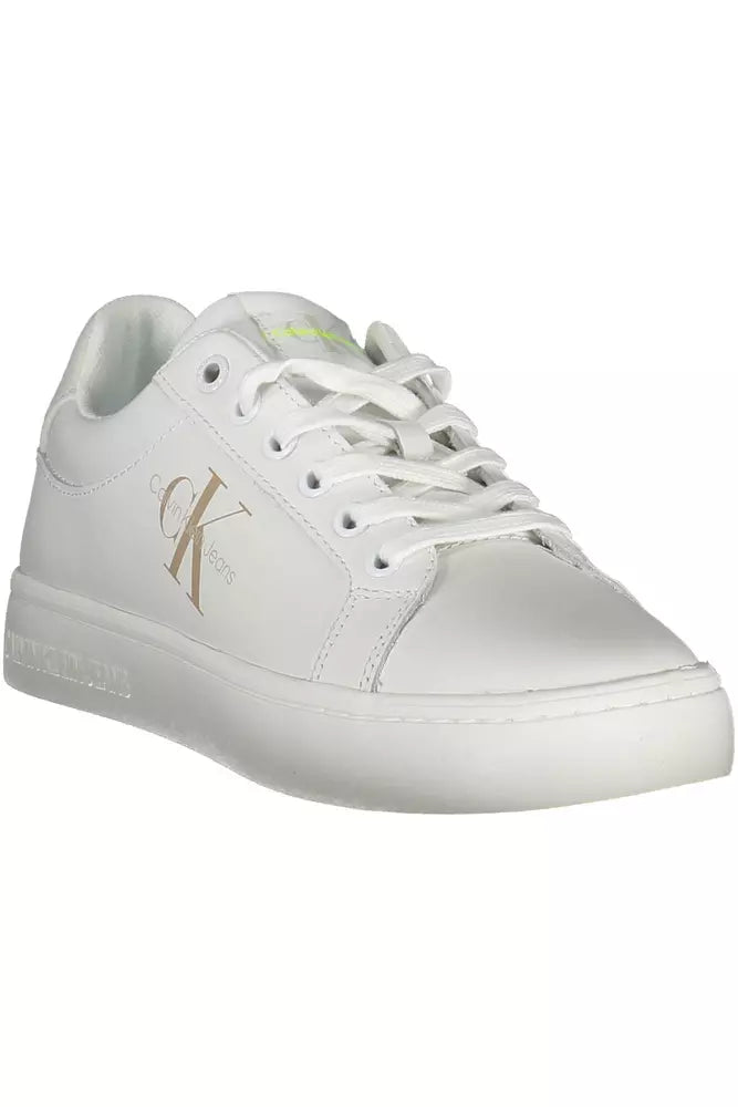 Calvin Klein White Leather Women Sneaker