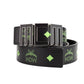 Claus Mens Summer Green Smooth Visetos Logo Leather Numeric Buckle Belt - SEHABRANDS