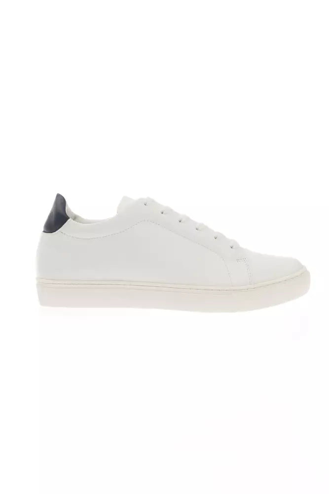 Elegant Monocolor Leather Sneakers - SEHABRANDS