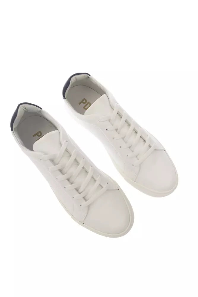 Elegant Monocolor Leather Sneakers - SEHABRANDS