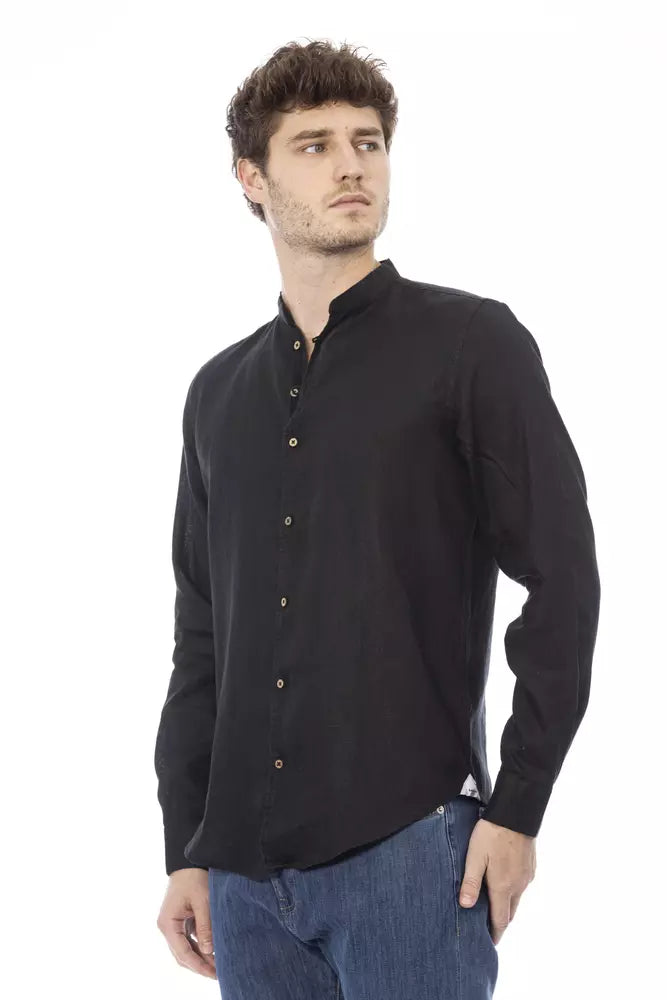 Black Lyocell Men Shirt - SEHABRANDS