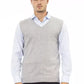 Gray Viscose Men Vest - SEHABRANDS