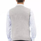 Gray Viscose Men Vest - SEHABRANDS