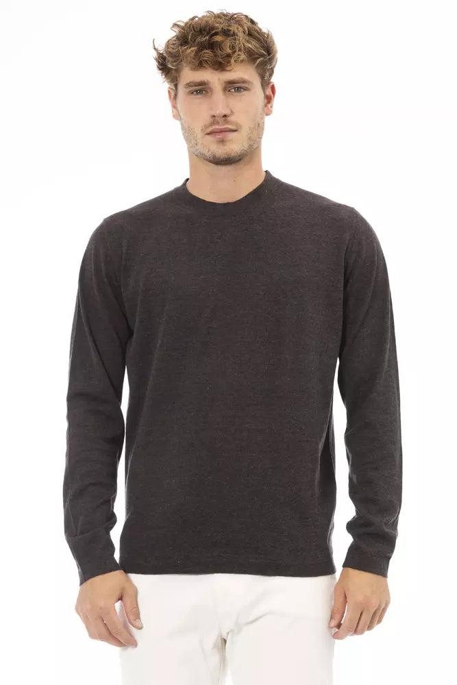 Brown Cotton Men Sweater - SEHABRANDS