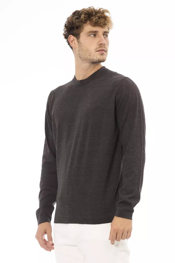 Brown Cotton Men Sweater - SEHABRANDS