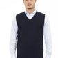 Blue Viscose Men Vest - SEHABRANDS