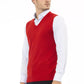 Red Viscose Men Vest - SEHABRANDS