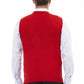 Red Viscose Men Vest - SEHABRANDS