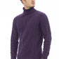 Purple Merino Wool Men Sweater - SEHABRANDS