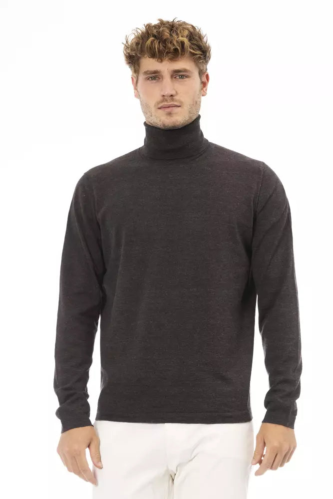 Brown Cotton Men Sweater - SEHABRANDS