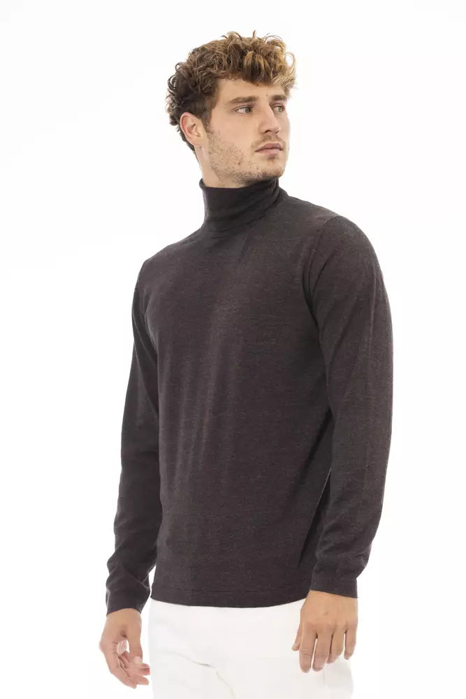 Brown Cotton Men Sweater - SEHABRANDS