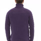 Purple Merino Wool Men Sweater - SEHABRANDS