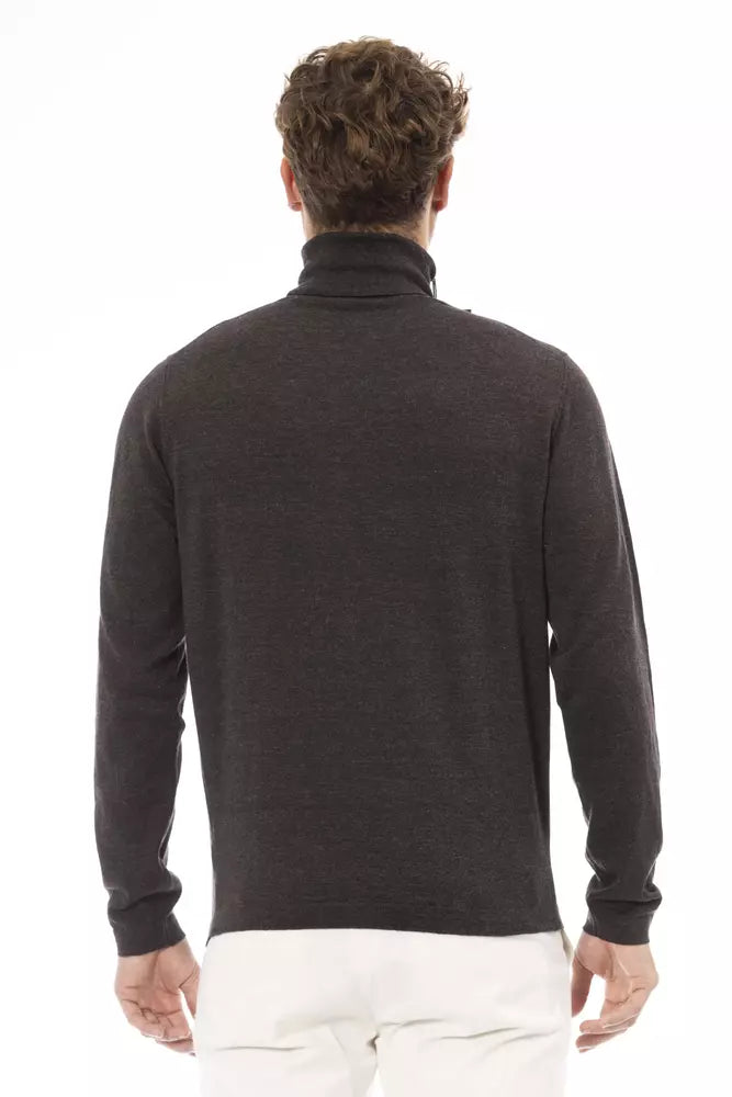 Brown Cotton Men Sweater - SEHABRANDS