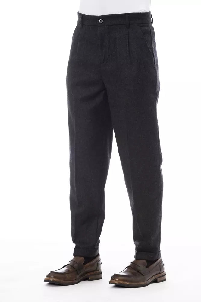 Gray Wool Men Pant - SEHABRANDS