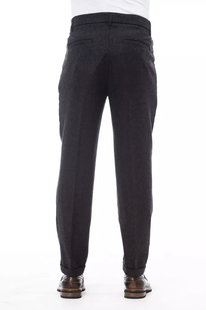 Gray Wool Men Pant - SEHABRANDS