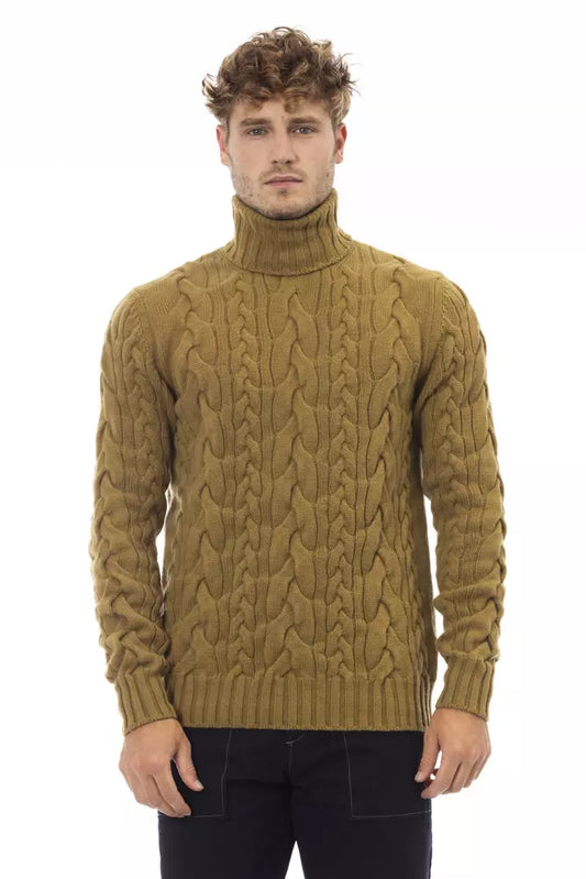 Brown Wool Men Sweater - SEHABRANDS