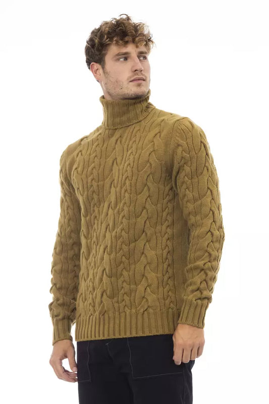 Brown Wool Men Sweater - SEHABRANDS