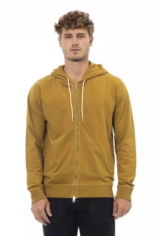 Brown Cotton Men Sweatshirt - SEHABRANDS