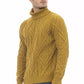 Yellow Merino Wool Men Sweater - SEHABRANDS