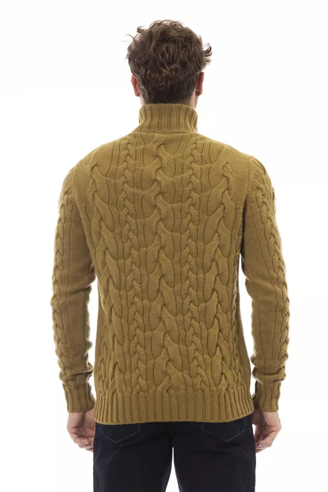 Brown Wool Men Sweater - SEHABRANDS