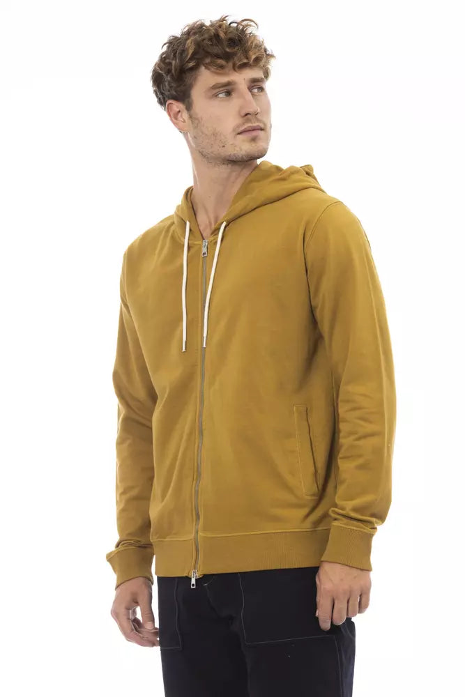 Brown Cotton Men Sweatshirt - SEHABRANDS