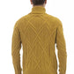 Yellow Merino Wool Men Sweater - SEHABRANDS