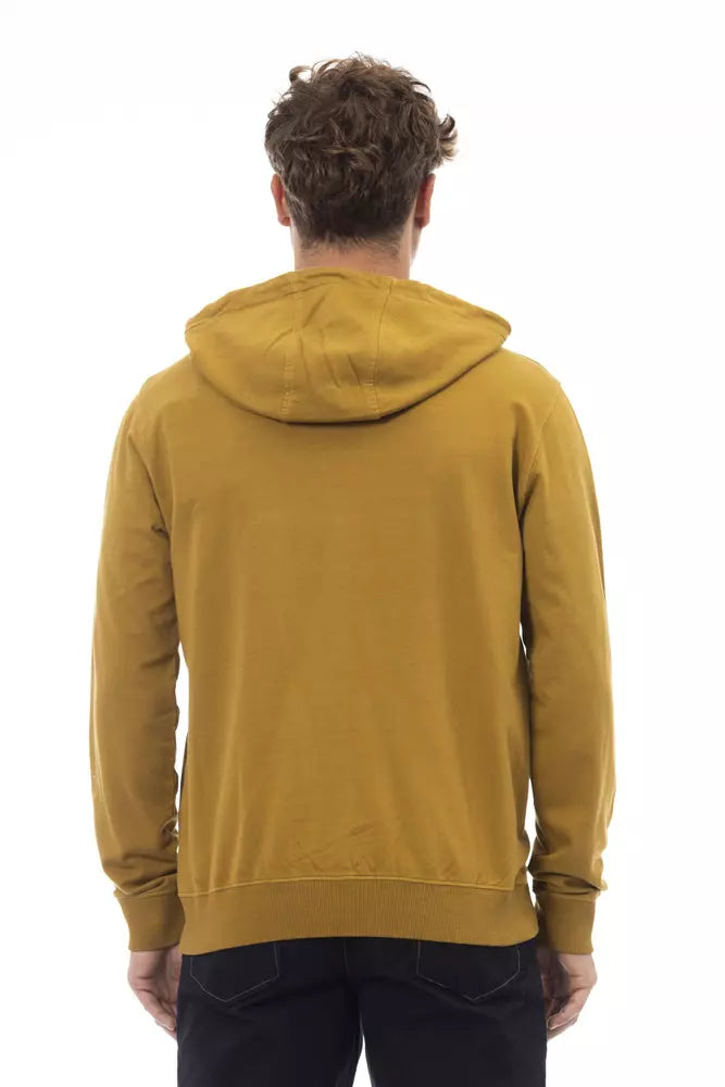 Brown Cotton Men Sweatshirt - SEHABRANDS