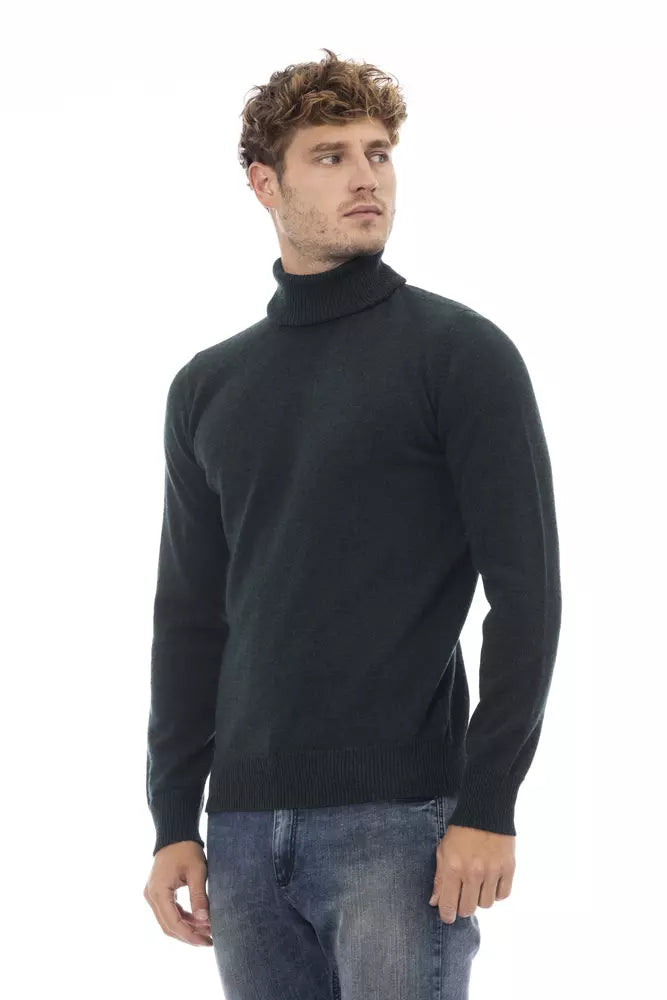 Green Wool Men Sweater - SEHABRANDS