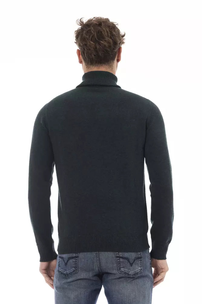 Green Wool Men Sweater - SEHABRANDS