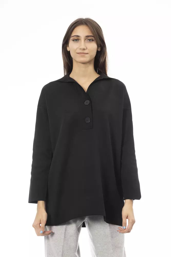 Black Polypropylene Women Sweater - SEHABRANDS