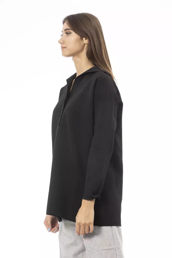 Black Polypropylene Women Sweater - SEHABRANDS