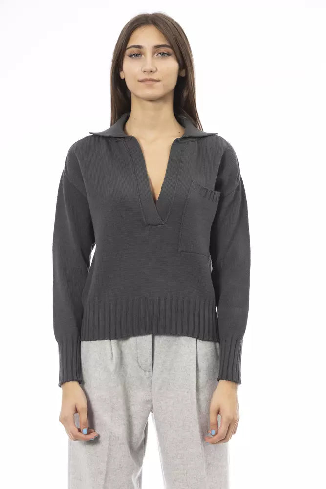 Green Wool Women Sweater - SEHABRANDS