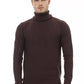 Brown Merino Wool Men Sweater - SEHABRANDS