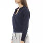 Blue Wool Women Sweater - SEHABRANDS