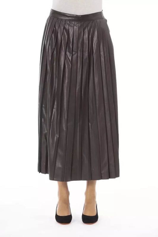 Brown Polyethylene Women Skirt - SEHABRANDS