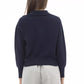 Blue Wool Women Sweater - SEHABRANDS