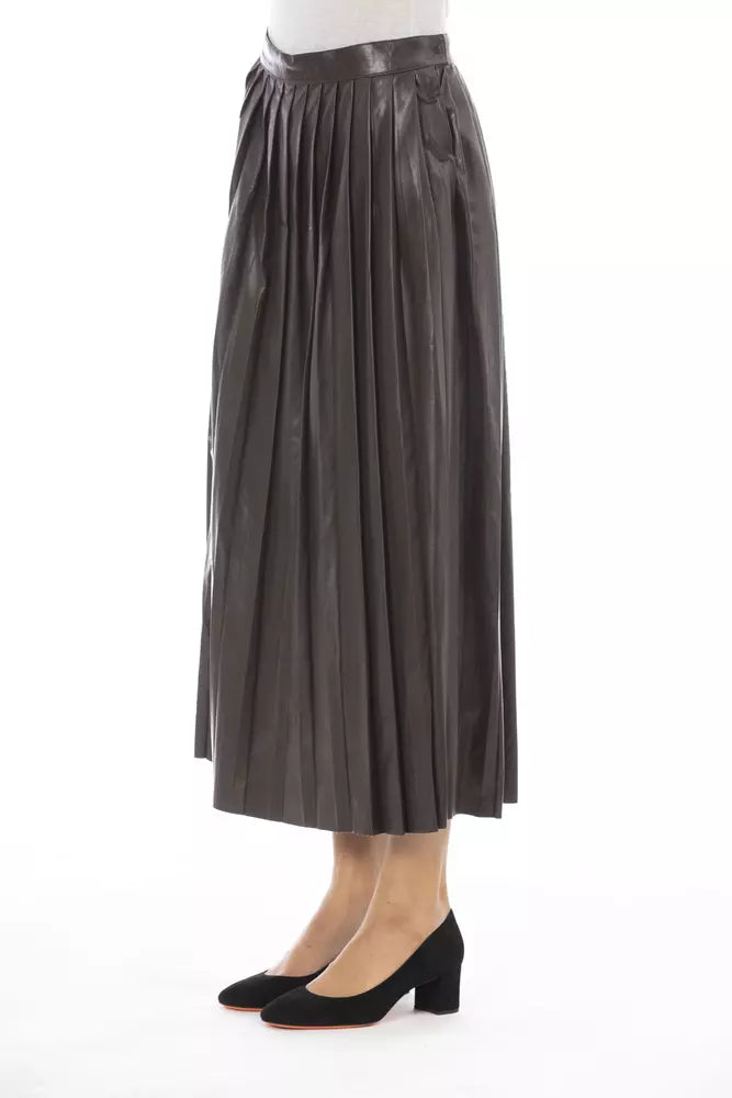 Brown Polyethylene Women Skirt - SEHABRANDS