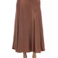 Brown Viscose Women Skirt - SEHABRANDS