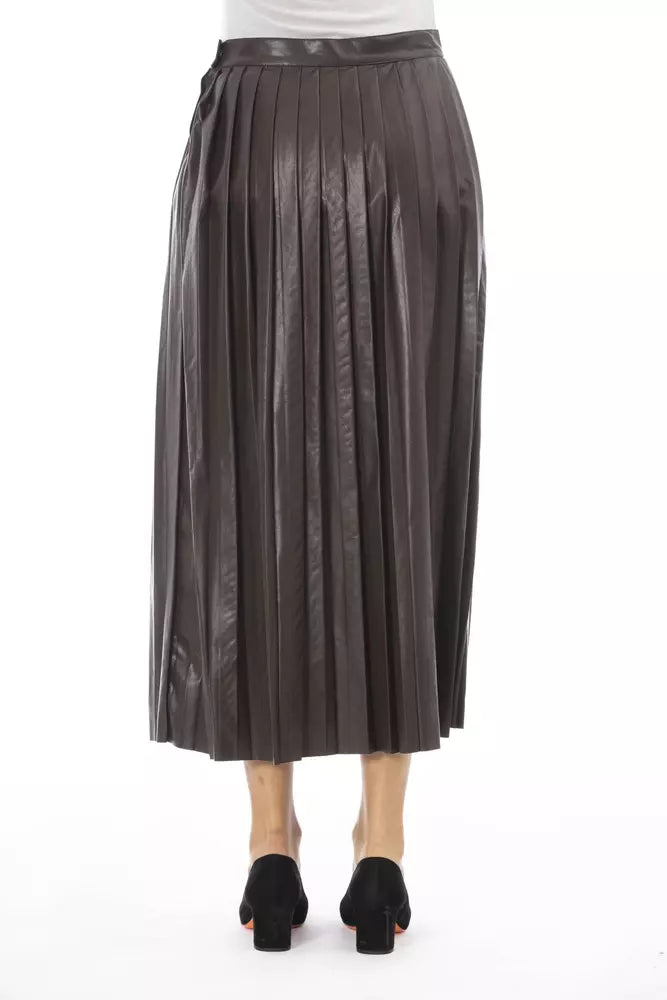 Brown Polyethylene Women Skirt - SEHABRANDS