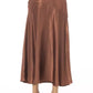 Brown Viscose Women Skirt - SEHABRANDS