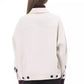 Elegant White Wool Blazer Jacket - SEHABRANDS