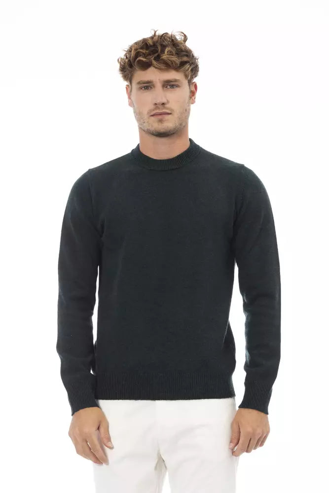 Green Wool Men Sweater - SEHABRANDS