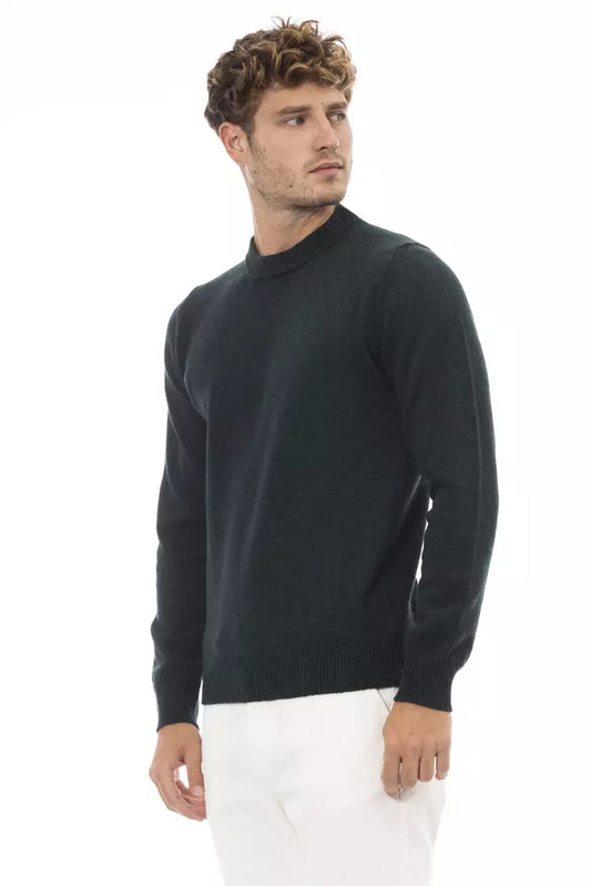 Green Wool Men Sweater - SEHABRANDS