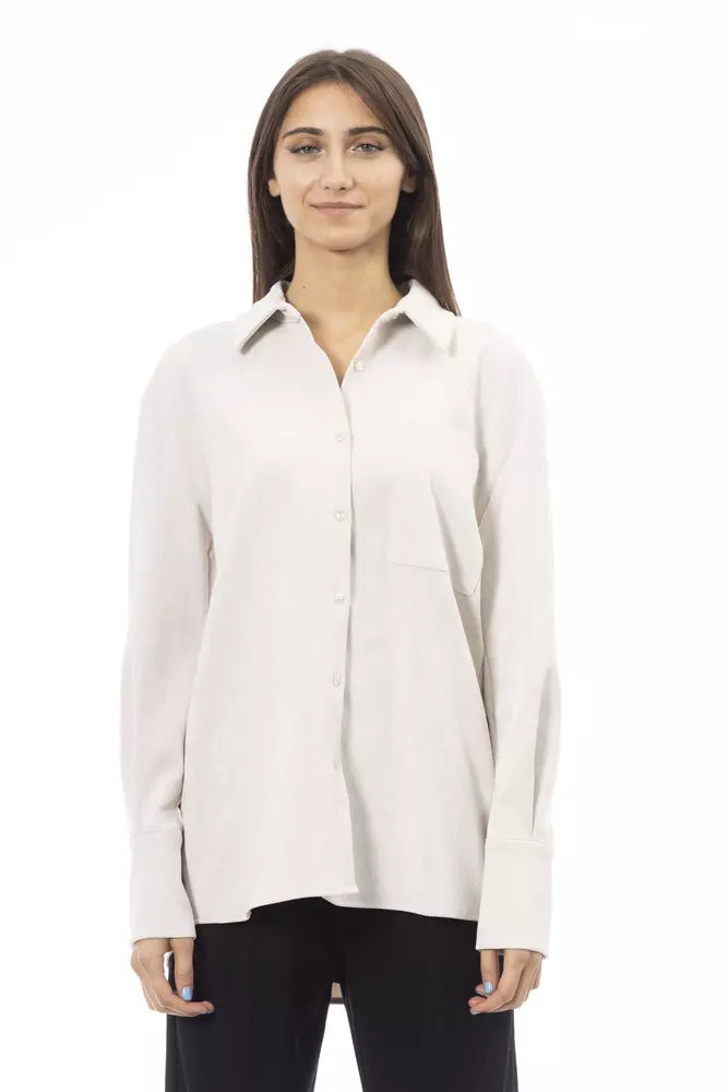 White Polyester Women Shirt - SEHABRANDS