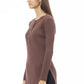 Brown Viscose Women Sweater - SEHABRANDS