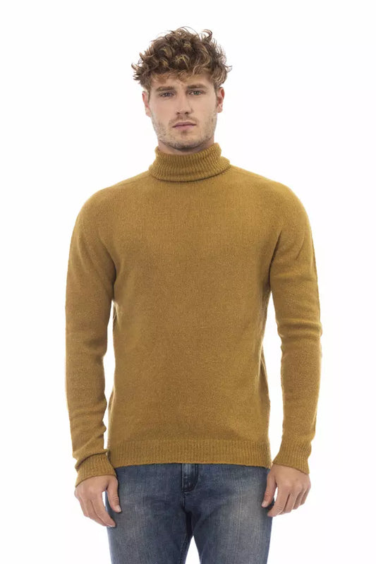 Brown Alpaca Men Sweater - SEHABRANDS