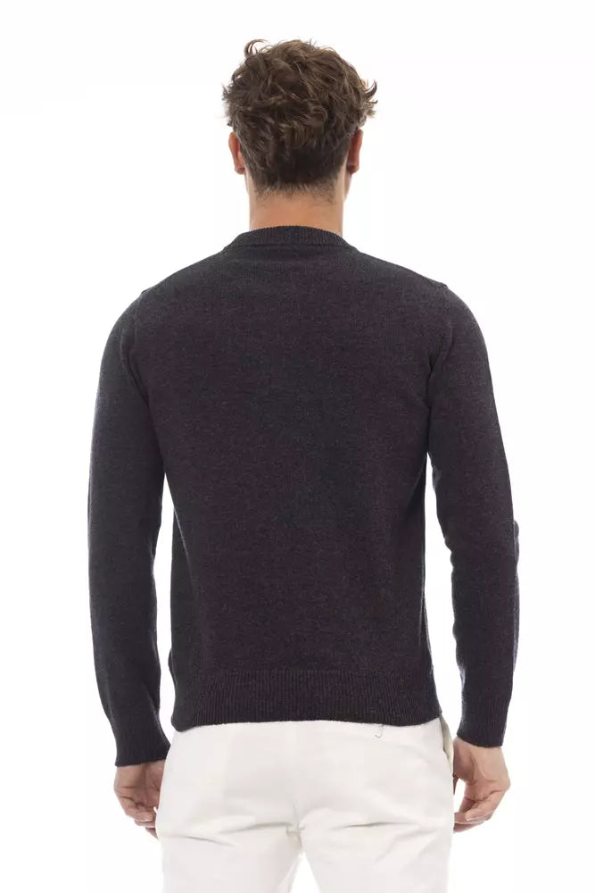 Black Wool Men Sweater - SEHABRANDS